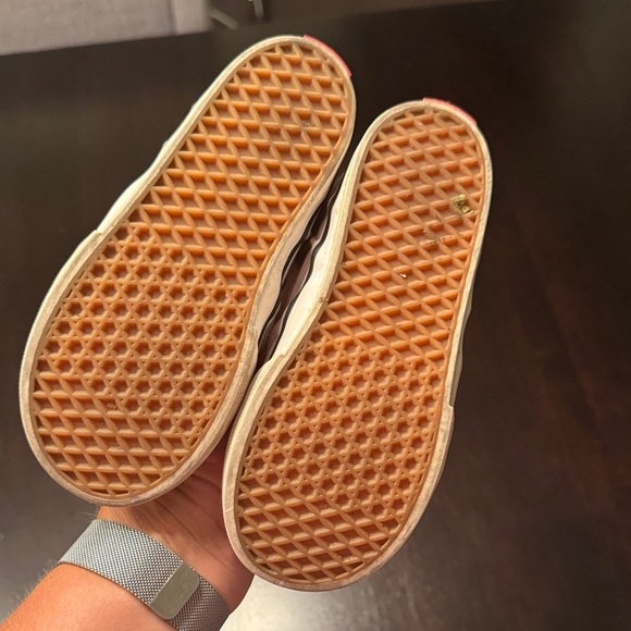 Vans Kids Checkered Pink Slip-On Sneakers - Picture 5 of 6